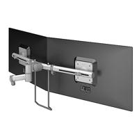 Dataflex Viewgo Dual-Monitorhandgreep - optie 004 Grijs - Eenvoudige Positionering van Twee Monitors zonder Vingerafdrukken, Perfect voor Dunne Monitors - thumbnail