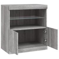 Dressoir met LED-verlichting 60x37x67 cm grijs sonoma eiken - thumbnail