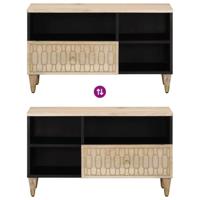 Tv-meubel 80x33x46 cm massief mangohout - thumbnail