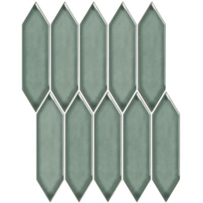Mozaiek Paris Picket Groen Grijs 4,8x1,5 Mozaiek Paris Picket Groen Grijs 4,8x1,5