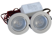 Set 3 x 4 Watt dimbare led inbouwspots Aluminium - 2700K - thumbnail