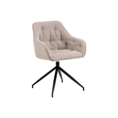 Bendt Draaibare Eetkamerstoel 'Loren' Bouclé, kleur Beige