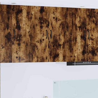 Keukenkast met plank Gerookt eiken 60 x 31 x 80 cm Bewerkt hout