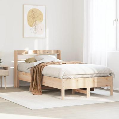 Bedframe zonder matras massief grenenhout 120x190 cm