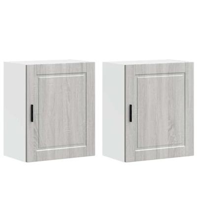 Keukenwandkasten 2 st Porto bewerkt hout grijs sonoma eiken Keukenwandkasten 2 st Porto bewerkt hout grijs sonoma eiken