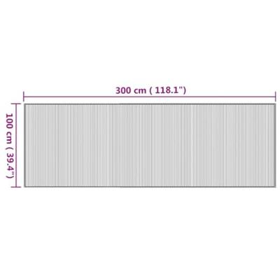 Vloerkleed rechthoekig 100x300 cm bamboe naturel