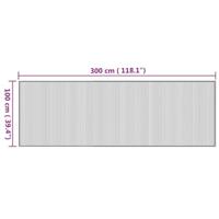 Vloerkleed rechthoekig 100x300 cm bamboe naturel - thumbnail