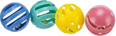 TRIXIE SET BALLEN KUNSTSTOF ASSORTI 4X4X4 CM 4X4 ST