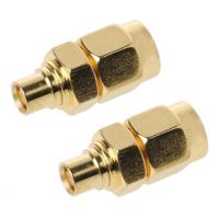 2 stks SMA male naar MCX vrouwelijke RF coaxiale connector - thumbnail