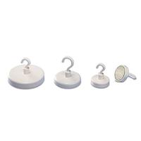 magnetoplan Magnetische haak magnetoplan® 47mm 16kg Ferrit weiß (Ø) 47 mm Rond, Met haak Wit 1 stuk(s) 52647 - thumbnail