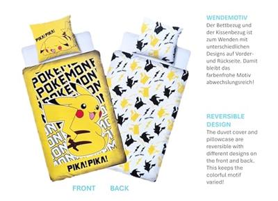 Pokémon Pika Pika Dekbedovertrek 140 x 200 cm (70 x 90 cm)