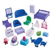 Spectron Peppa pig houten poppenhuis met 9 kamers - thumbnail