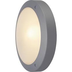SLV Ronde buitenlampBulan 27cm zilvergrijs - 229072