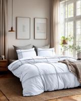 Sleeptime Washed Tufted Wit 140 x 200/220 cm - thumbnail