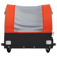 Fietstrailer 45 kg ijzer zwart en oranje - thumbnail