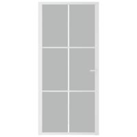 VidaXL Binnendeur 93x201,5 cm matglas en aluminium wit - thumbnail