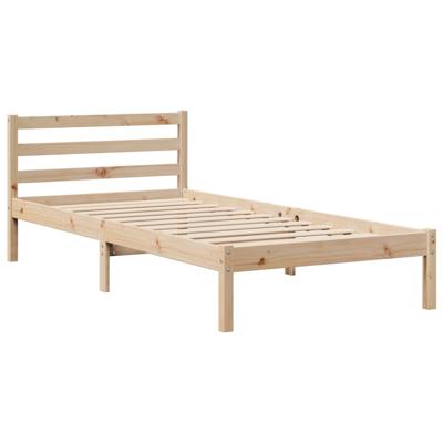 Bedframe zonder matras massief grenenhout 140x190 cm - thumbnail
