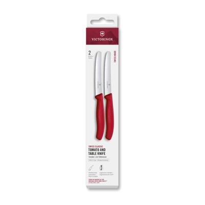 Victorinox tafelmes 2st kartel 11cm rood