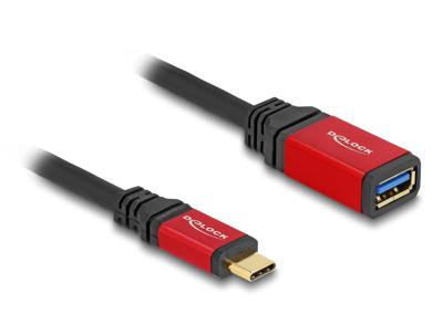 DeLOCK 60172 USB cable USB 3.2 Gen 2 (3.1 Gen 2) 0.15 m USB C USB A Black, Red