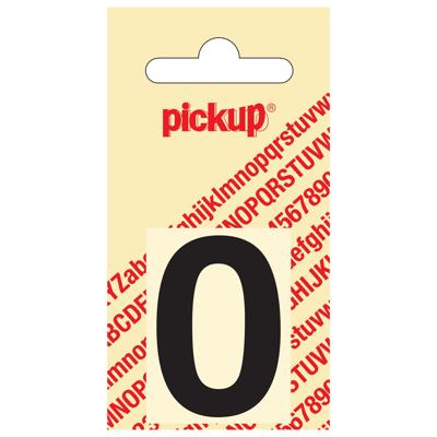 Plakcijfer Helvetica 40 mm Sticker zwarte cijfer 0 Pickup - Pickup