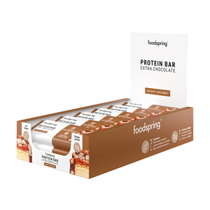 Foodspring Protein Bar Extra Chocolate White Crispy Coconut (12 x 45 g)