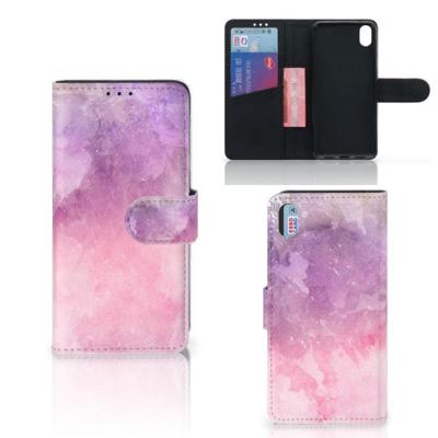 Hoesje Xiaomi Redmi 7A Pink Purple Paint | Portemonnee hoesje Hoesje Xiaomi Redmi 7A Pink Purple Paint | Portemonnee hoesje