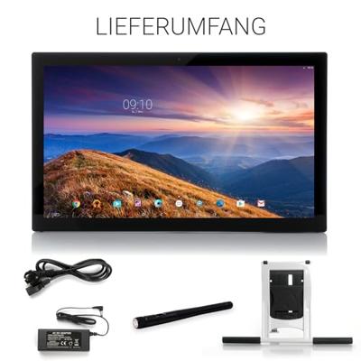 XORO 32 inch tablet MegaPAD 3204 V7 met LCD FHD Multitouch IPS-display, Android 13, 64bit SixCore CPU 1.8GHz, 4GB RAM, 64GB Flash, WLAN ax, Bluetooth 5.0, Gigabit LAN, kaartlezer, USB-C, camera