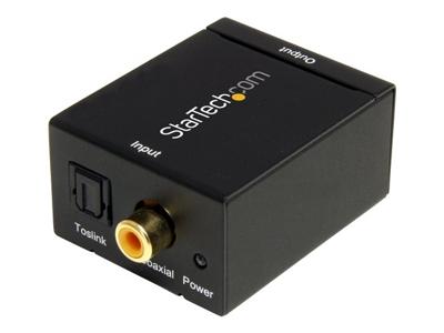 .com SPDIF digitale coaxiale of Toslink optisch-naar-stereo RCA audioconverter - Coaxiale/optische digitale audioconverter - zwart