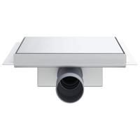 VidaXL 2 in 1 doucheafvoer zilver 20 x 20 cm roestvrij staal 304 - thumbnail