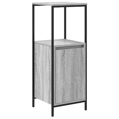 Badkamermeubelset 5 pcs Grijs Sonoma en Zwart Bewerkt hout