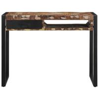 Bureau 100x50x75 cm massief gerecycled hout meerkleurig - thumbnail