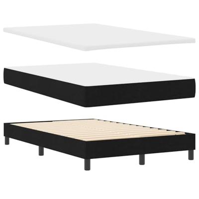 Boxspringbed met matras met matras Zwart 120 x 200 cm Stof