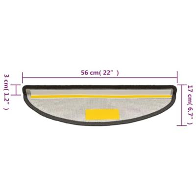 Trapmatten 10 st 56x20 cm donkergrijs Trapmatten 10 st 56x20 cm donkergrijs