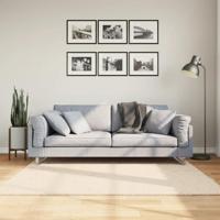 VidaXL Vloerkleed huarte laagpolig zacht wasbaar 160x160 cm beige - thumbnail