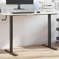 Zit-sta bureauframe (94-135)x60x(70-114) cm staal zwart - thumbnail