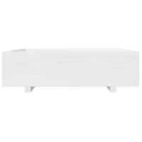 Plantenbak 90x90x26,5 cm massief grenenhout wit - thumbnail