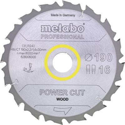 Metabo Power cut wood - professional 628292000 Cirkelzaagblad 165 x 20 x 1.4 mm Aantal tanden: 14 1 stuk(s)