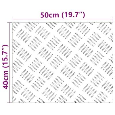 VidaXL Trap tread rechthoekig 2 pcs zilver 50 x 40 cm aluminium VidaXL Trap tread rechthoekig 2 pcs zilver 50 x 40 cm aluminium