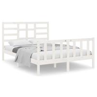 Bedframe massief hout wit 120x190 cm - thumbnail