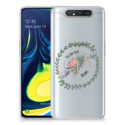 Samsung Galaxy A80 Telefoonhoesje met Naam Boho Dreams Samsung Galaxy A80 Telefoonhoesje met Naam Boho Dreams