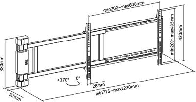 My Wall HP 29 L TV-beugel 81,3 cm (32) - 152,4 cm (60) Gemotoriseerd