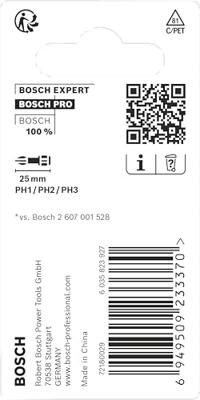Bosch Accessoires Impact Control Bit PH1/2/3 25mm 3St - 2608522470