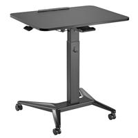 Maclean mobiele bureaulaptoptafel, zwart, pneumatische hoogteverstelling, 80x52cm, 8kg max, 109cm hoog, MC-453B - thumbnail