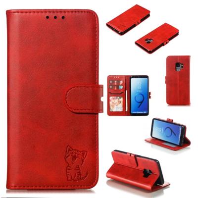 Lederen beschermhoes voor Galaxy S9 (rood) Lederen beschermhoes voor Galaxy S9 (rood)