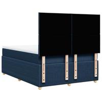 Boxspring met matras stof blauw 160x200 cm - thumbnail