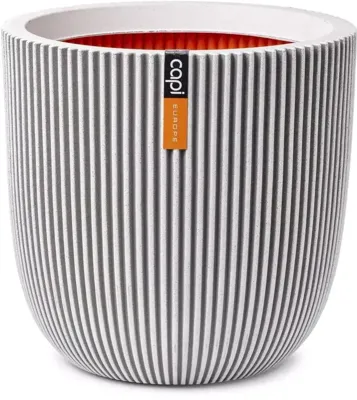 Capi Pot bol groove 35x34cm - Ivoor