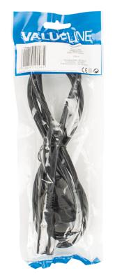 Valueline VLEP11040B20 electriciteitssnoer Zwart 2 m Netstekker type C C7 stekker