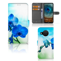 Nokia X10 | Nokia X20 Hoesje Orchidee Blauw - Cadeau voor je Moeder - thumbnail