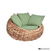 Apple Bee | Loungestoel Cocoon | Mocca-Green - thumbnail