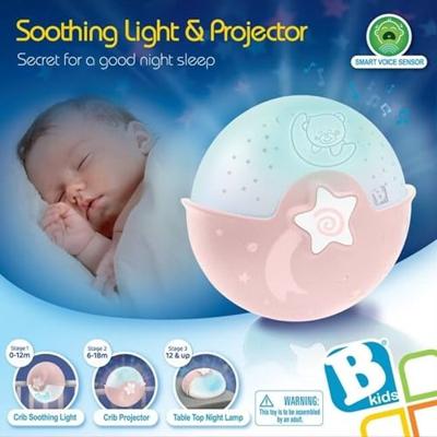 Meegroeilamp INFANTINO Projecto lampe roze/wit - thumbnail